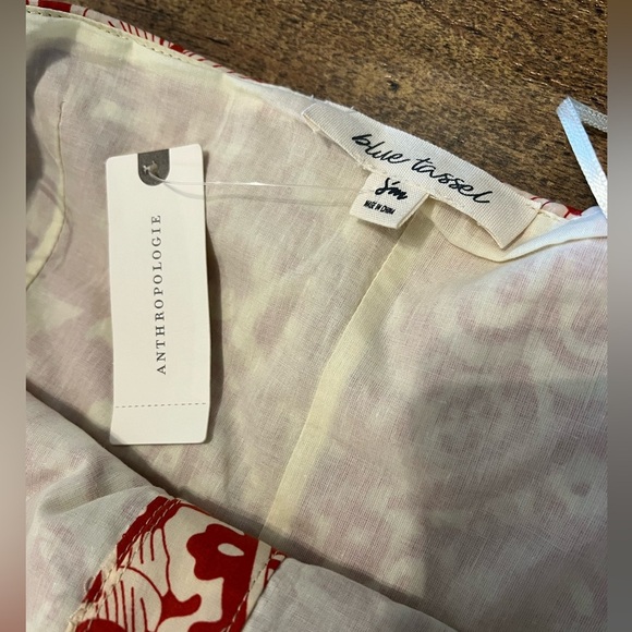 Blue Tassel Anthropologie Strapless Mini Dress! Size Small NWT - Picture 5 of 8